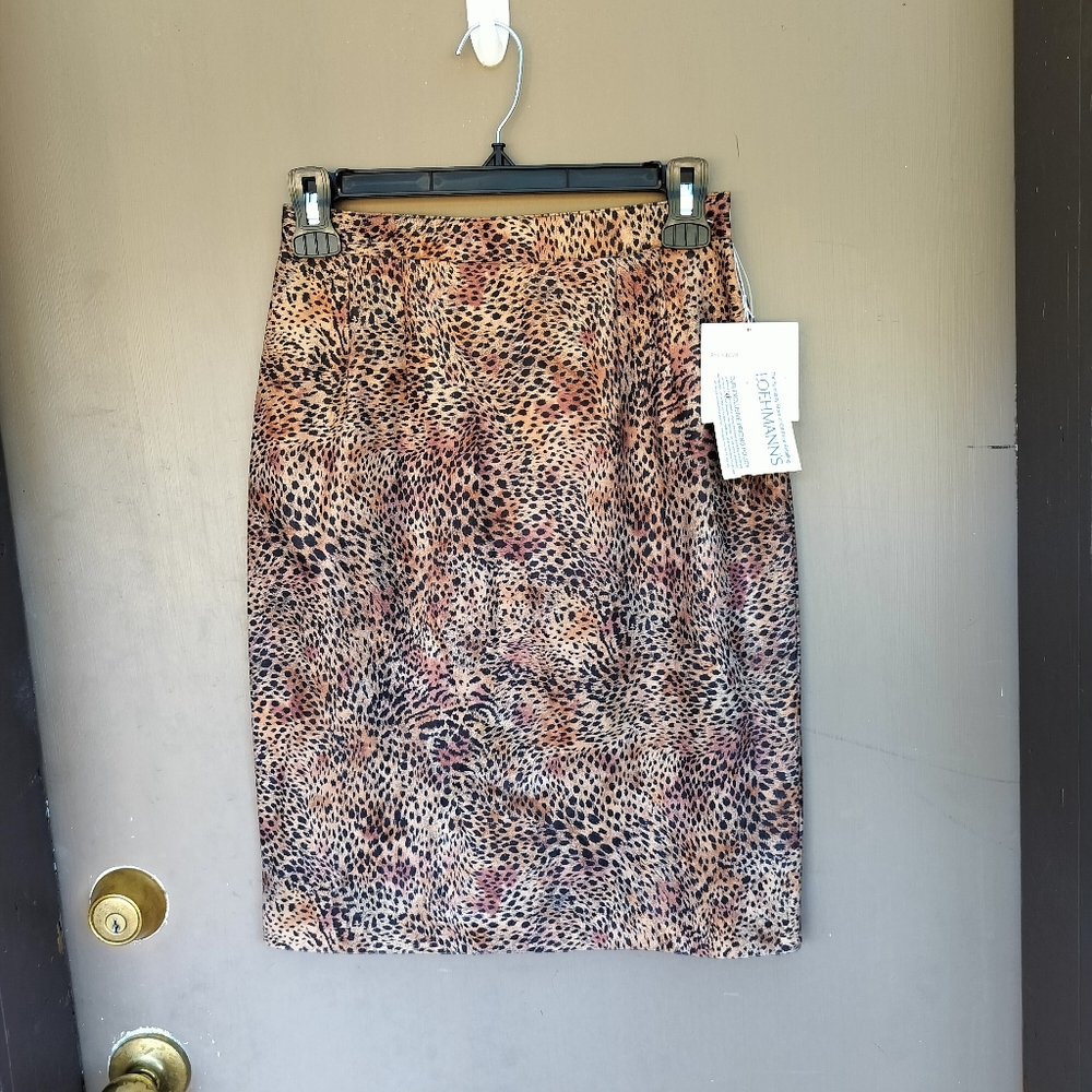 NWT‎ Vintage ToTonKo Leopard Print Pencil Skirt